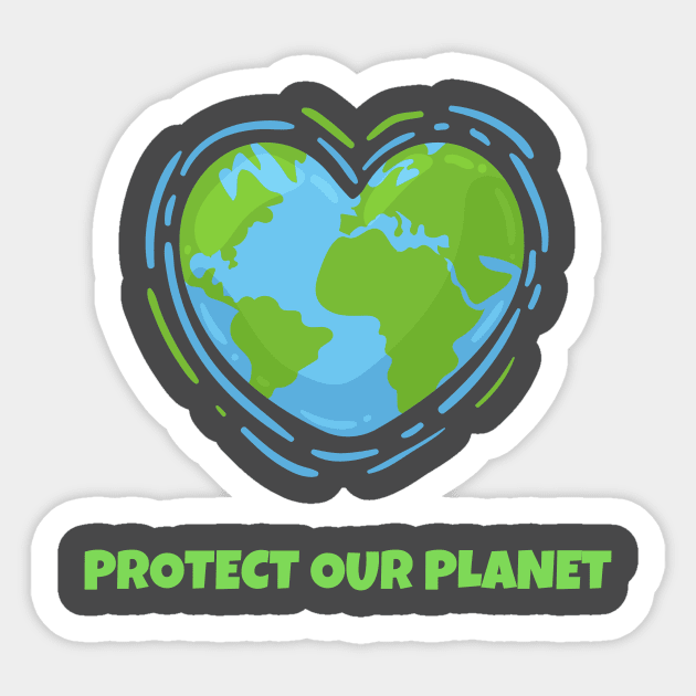 Earth Day Protect Our Planet Sticker by Sanu Designs